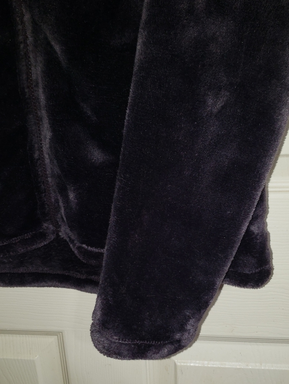 💘🖤💘 PURPLE 32 DEGREES HEAT PLUSH ZIP SOFT COZY VELOUR EGGPLANT JACKET NEW - Picture 6 of 14